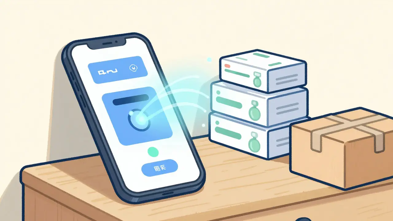 Smartphone triggering automatic medicine delivery