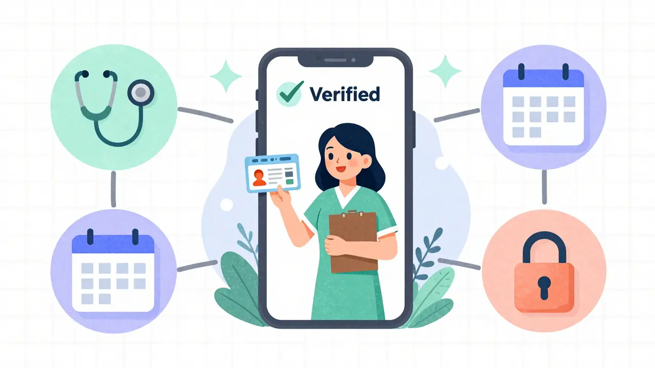 Hand-drawn guide showing steps for getting an online prescription via telehealth