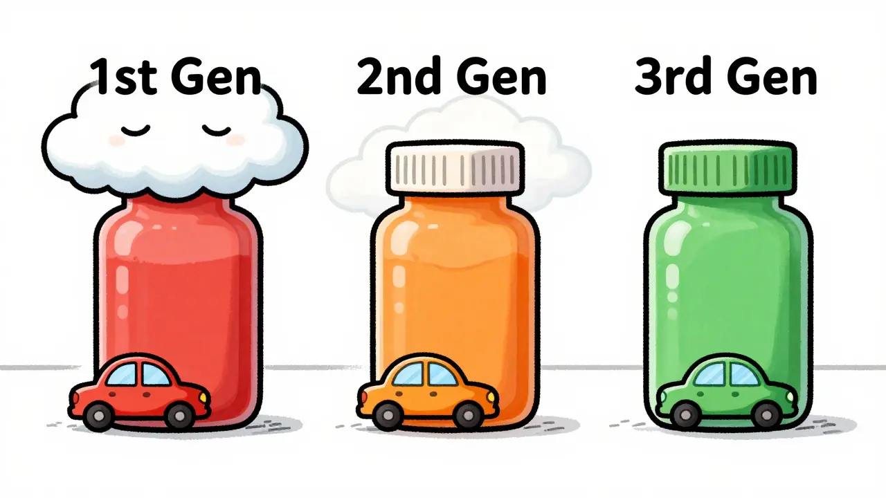 Comparison of first, second, and third-generation antihistamines safety
